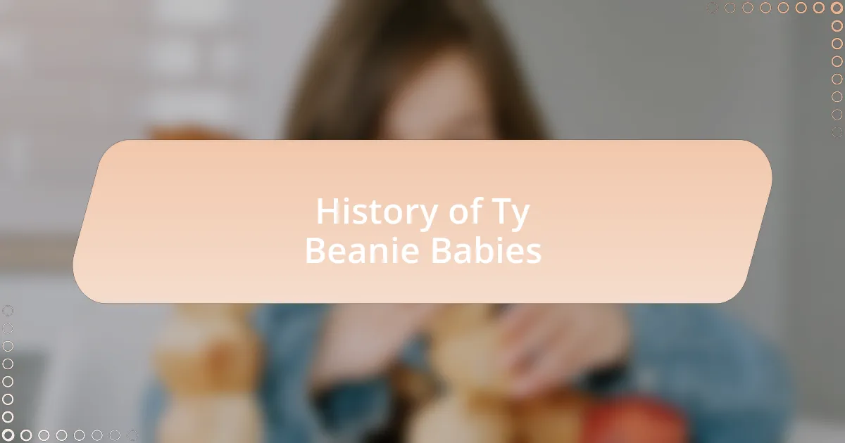 History of Ty Beanie Babies